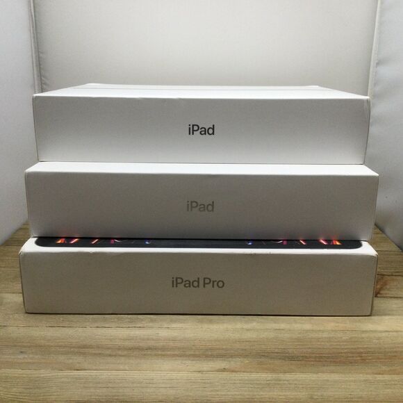 Lot of 3 EMPTY BOXES iPad 9th Generation iPad Pro 4th Gen Retail Product Box - Picture 1 of 10